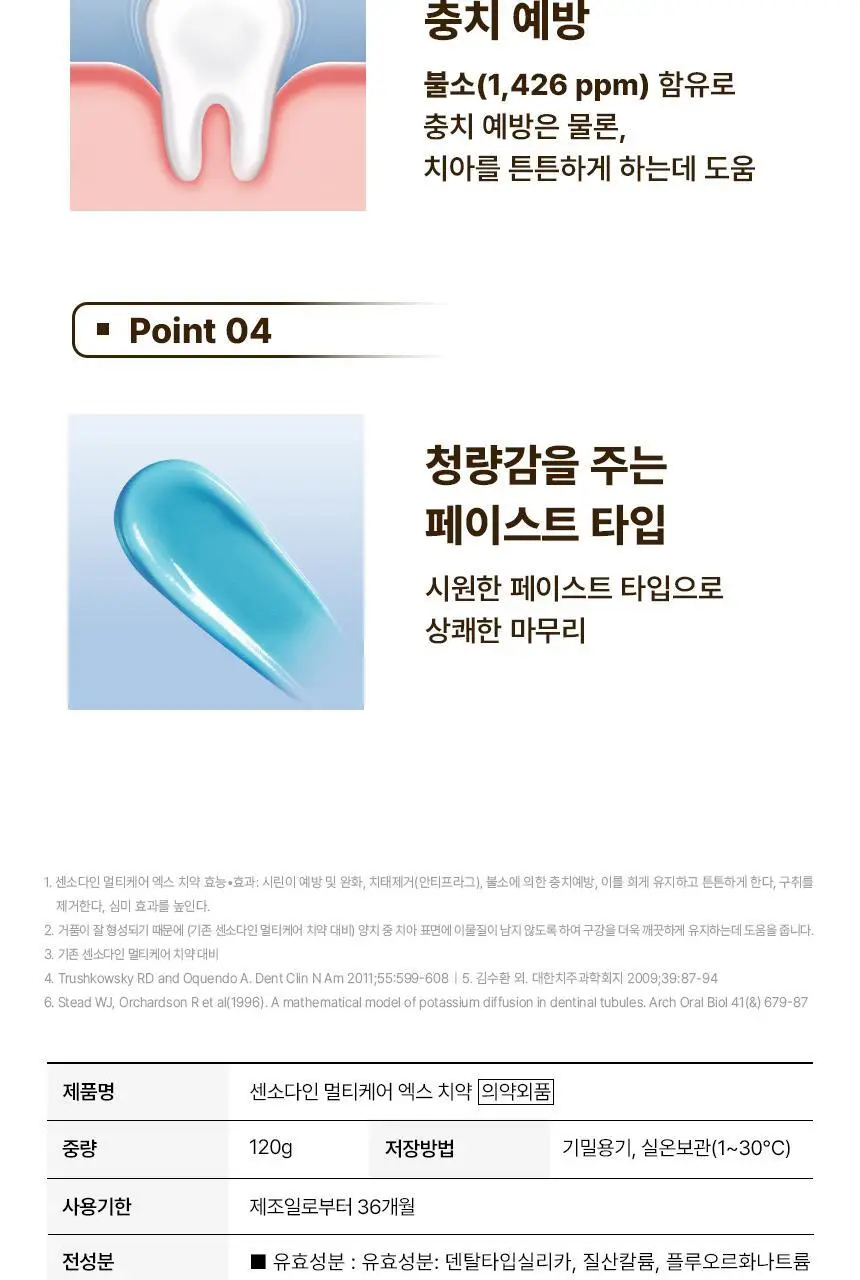 [불소 포함] 센소다인 치약 6종 택1 상세페이지 32